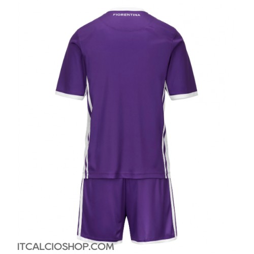 Fiorentina Prima Maglia Bambino 2025-26 Manica Corta (+ Pantaloni corti)